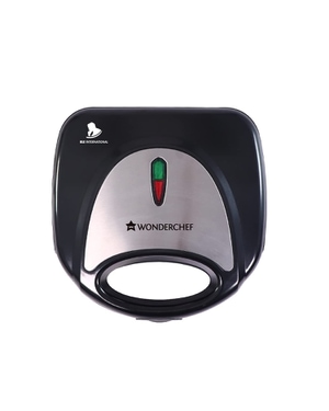 Wonderchef Prato Grill Sandwich Maker, 700W Non-stick Baking Plates - Black